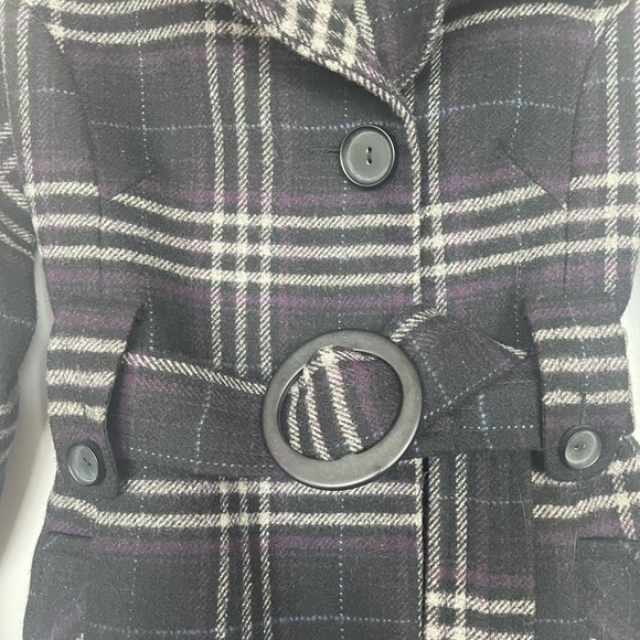 Cleo Purple plaid pea coat! - Picture 3 of 5